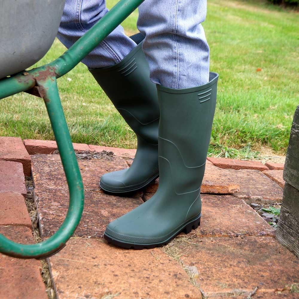 Essential Pvc Full Length Boot Green Size 5