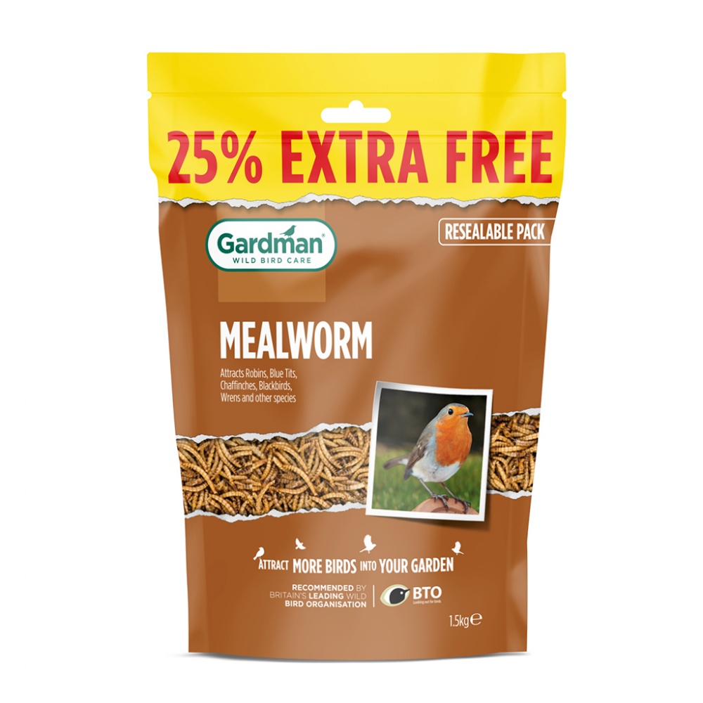 Gardman Mealworms 1.2kg + 25% Extra Free