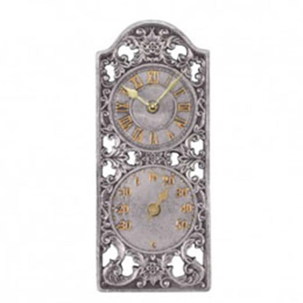 Outside In Westminster Wall Clock & Thermometer 30Cm X 13Cm 