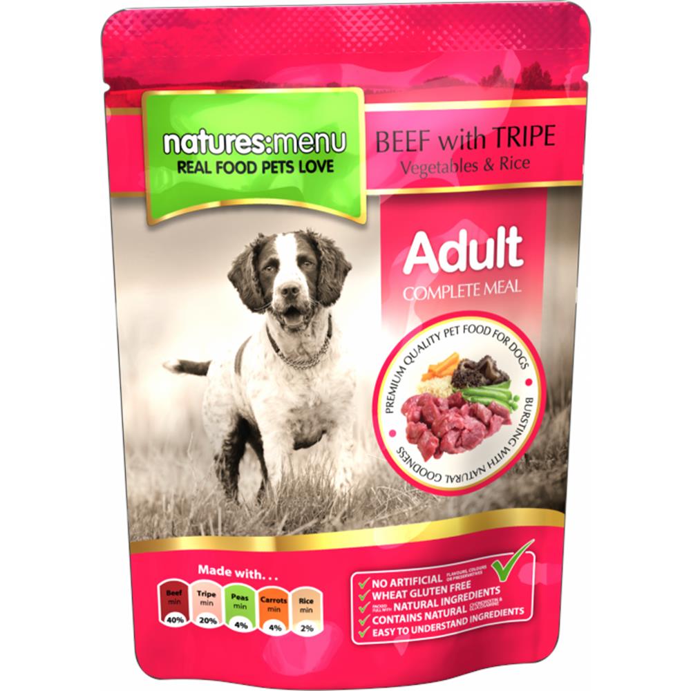 Adult - Beef & Tripe Dog Pouch 300G