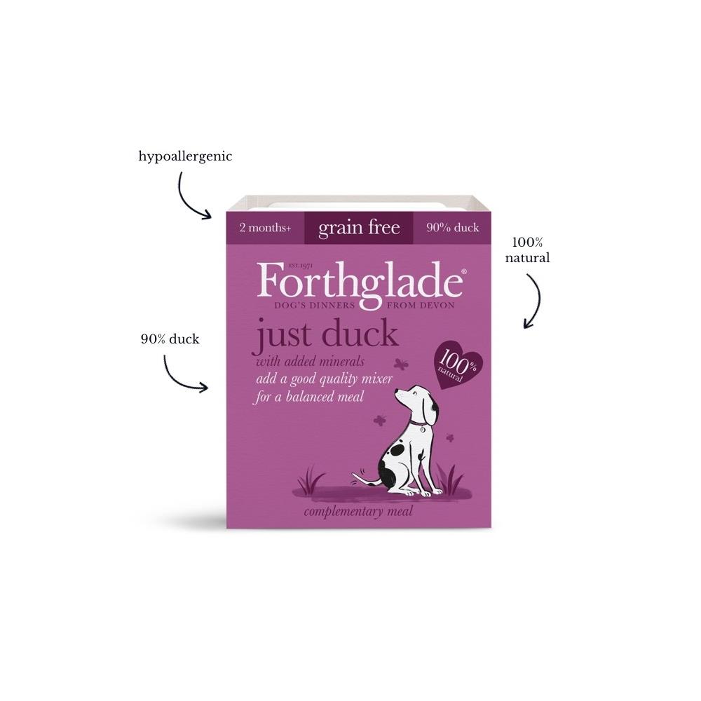 Forthglade Just duck natural wet dog food (395g)