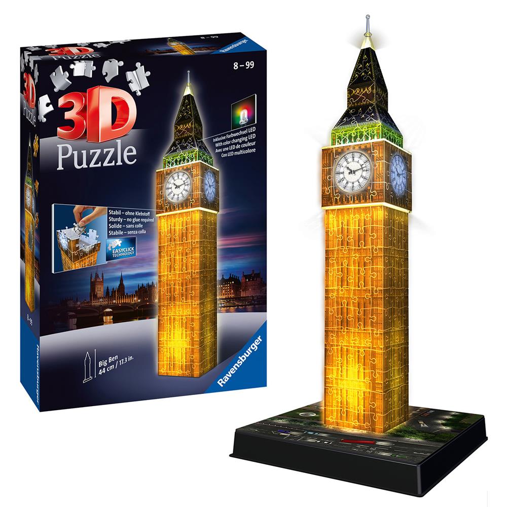 Big Ben Night Edition 3d Puzzle, 216pc