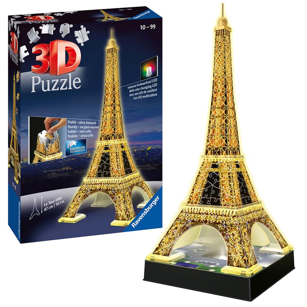 Eiffel Tower Night Edtn 3D Puzzle 216Pc