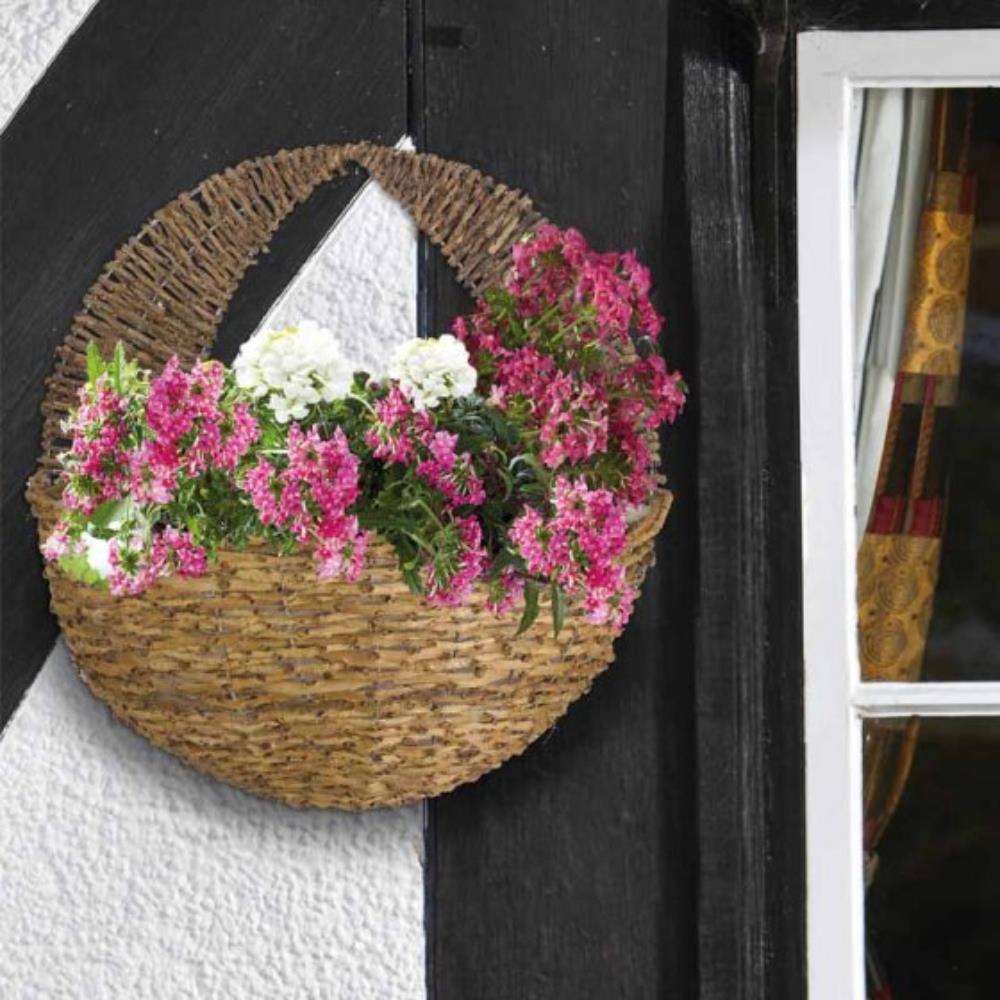 16" Country Rattan Wall Basket