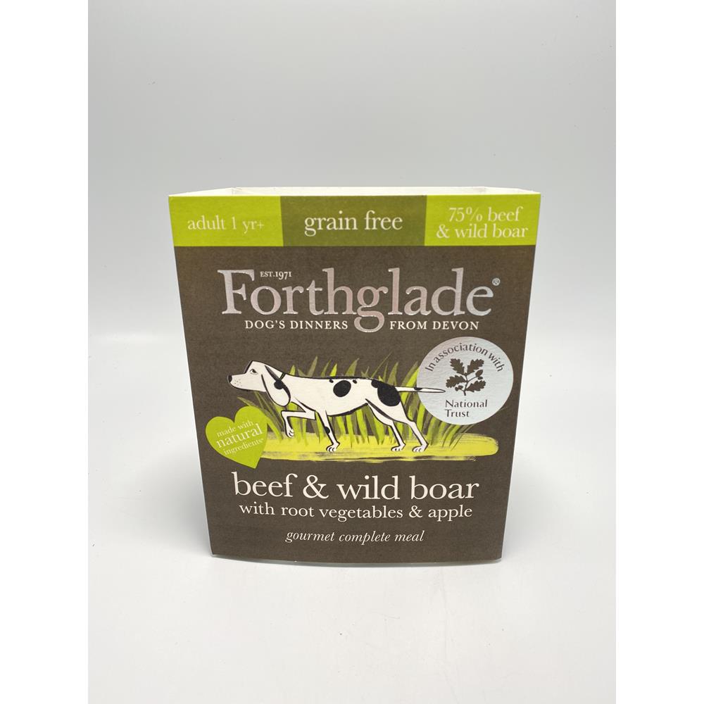 Forthglade Gourmet Beef & Wild Boar with Root Veg & Apple Wet Dog Food 