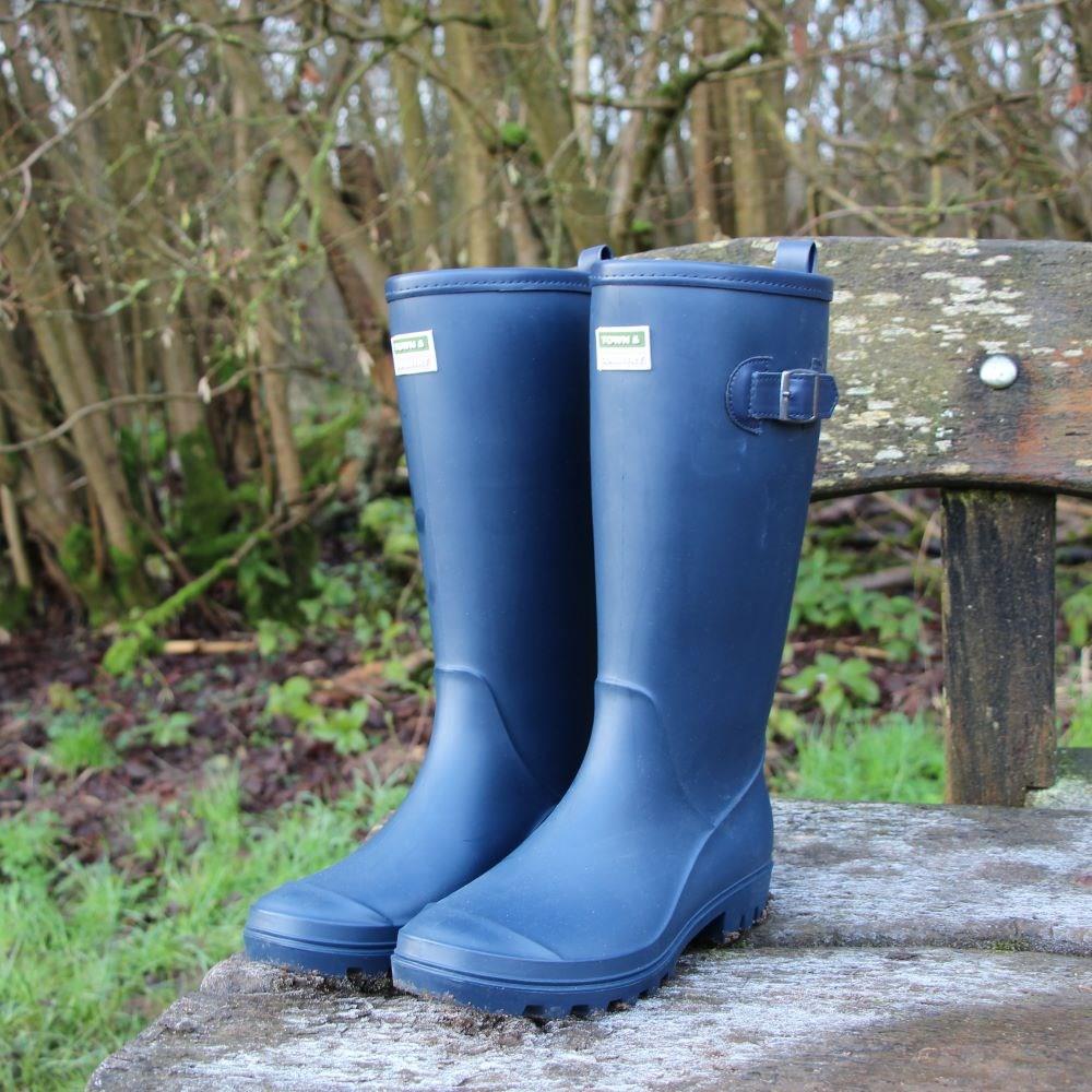 Burford Pvc Boot Navy Size 5 - Wellies - Polhill Garden Centre