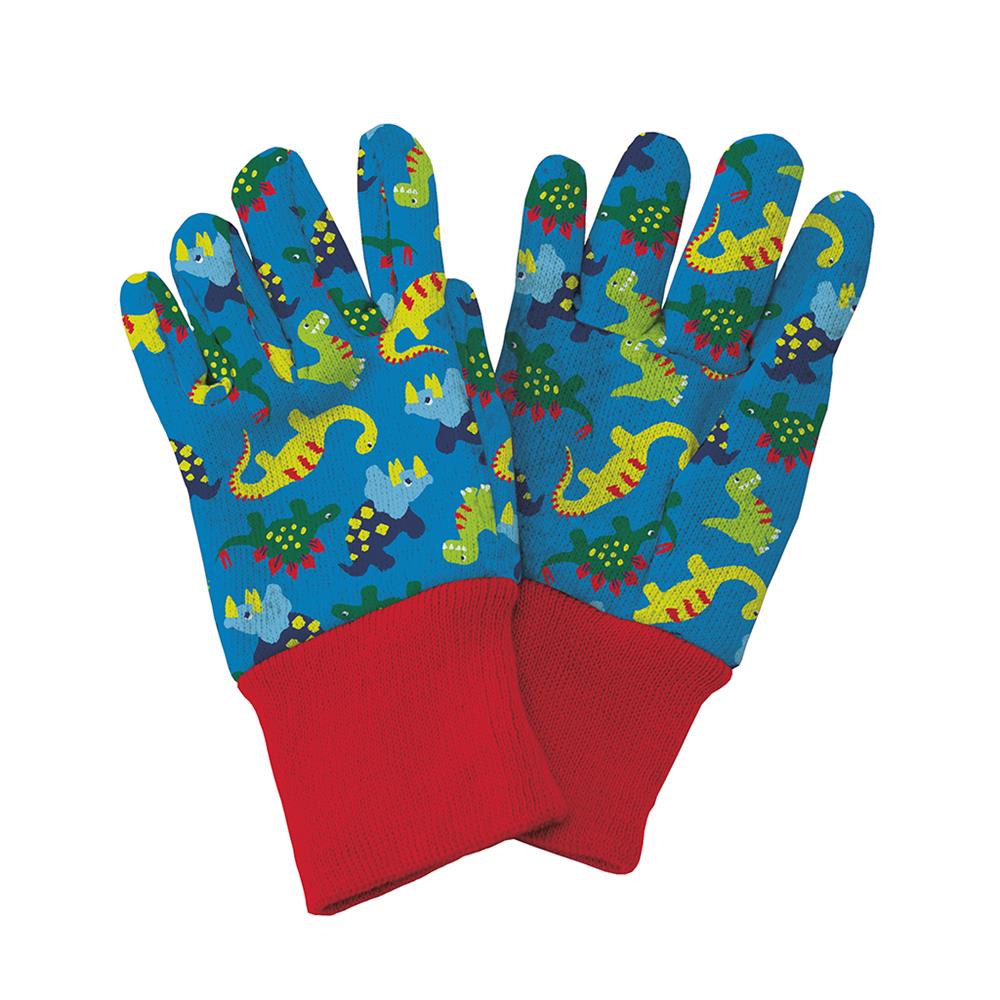 Blue Dinosaur Kids Gardening Gloves