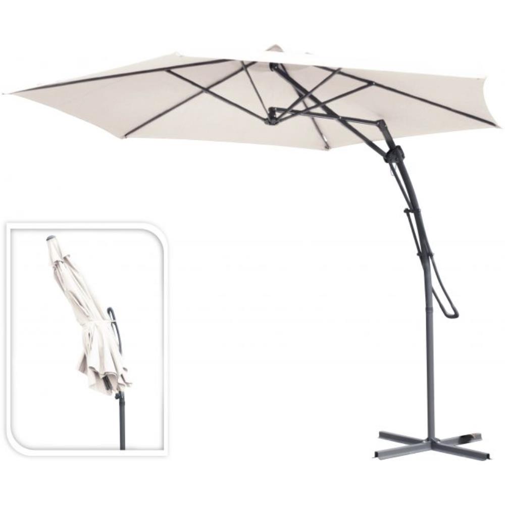 Hang Umbrella Push Up Taupe (300cm)