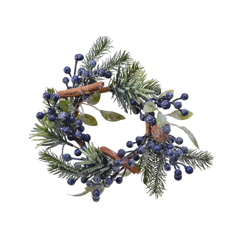 Blue Berrie Wreath Frosted Blue Berries 