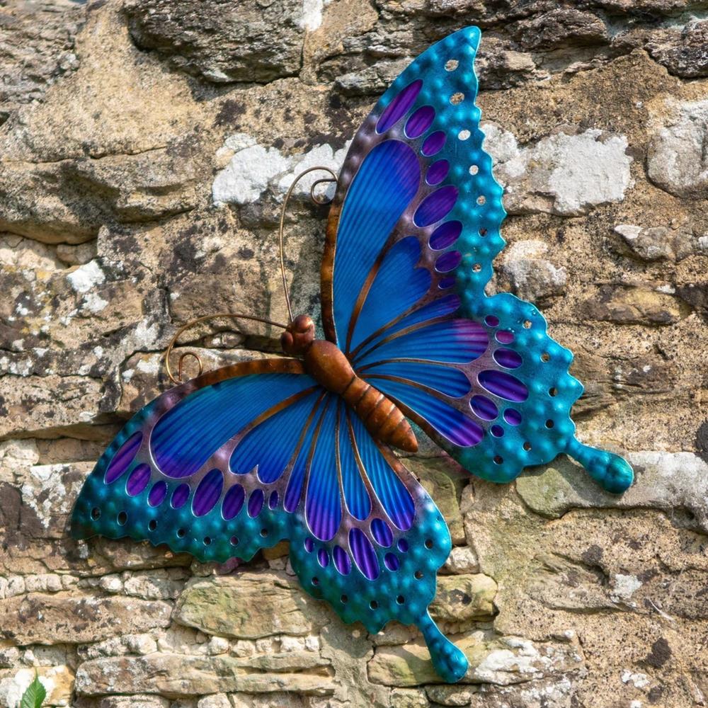 Large Butterfly Glass Wall Art Garden Decor Polhill Garden Centre