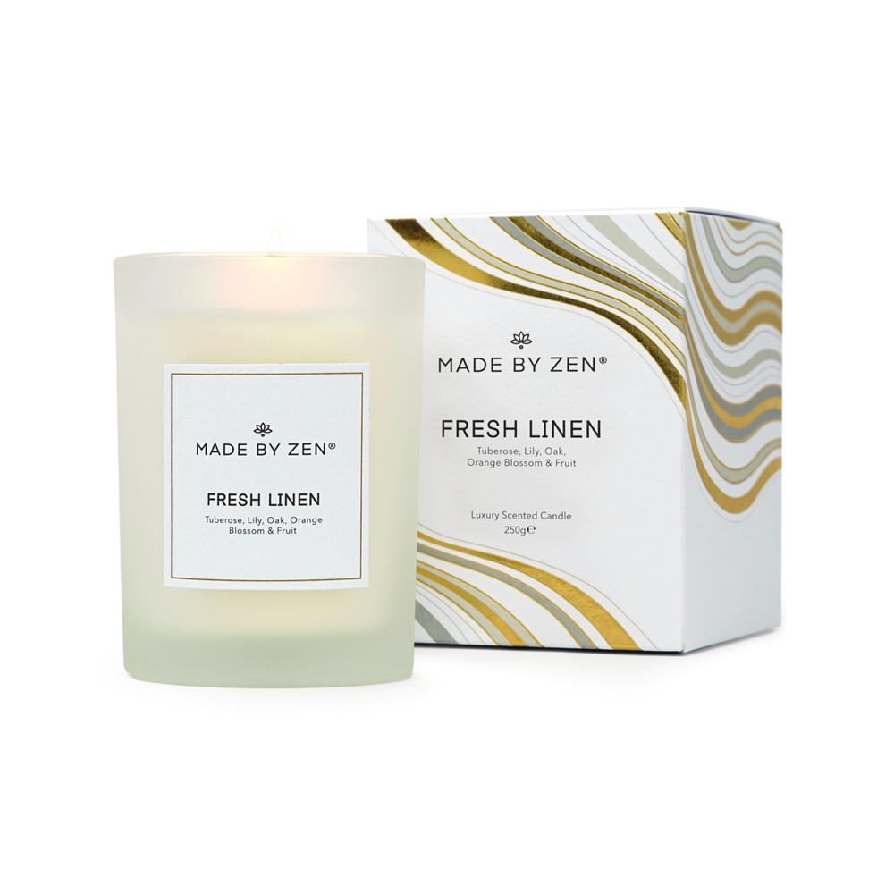 Fresh Linen Signature Scented Candle 250g