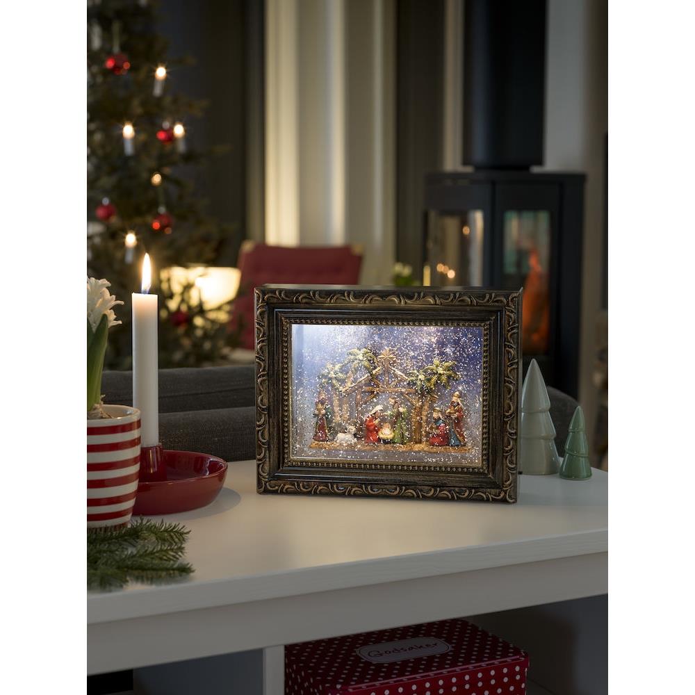 Water Lantern Frame Nativity 