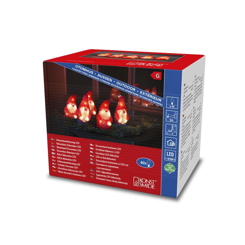 Acrylic Santa 5 Piece string lights Light Up Misc Polhill Garden Centre