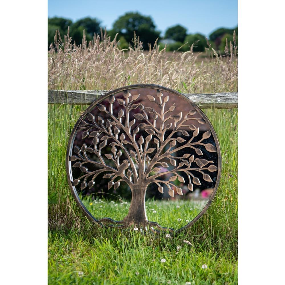 Tree of Life Mirror - Brushed Copper