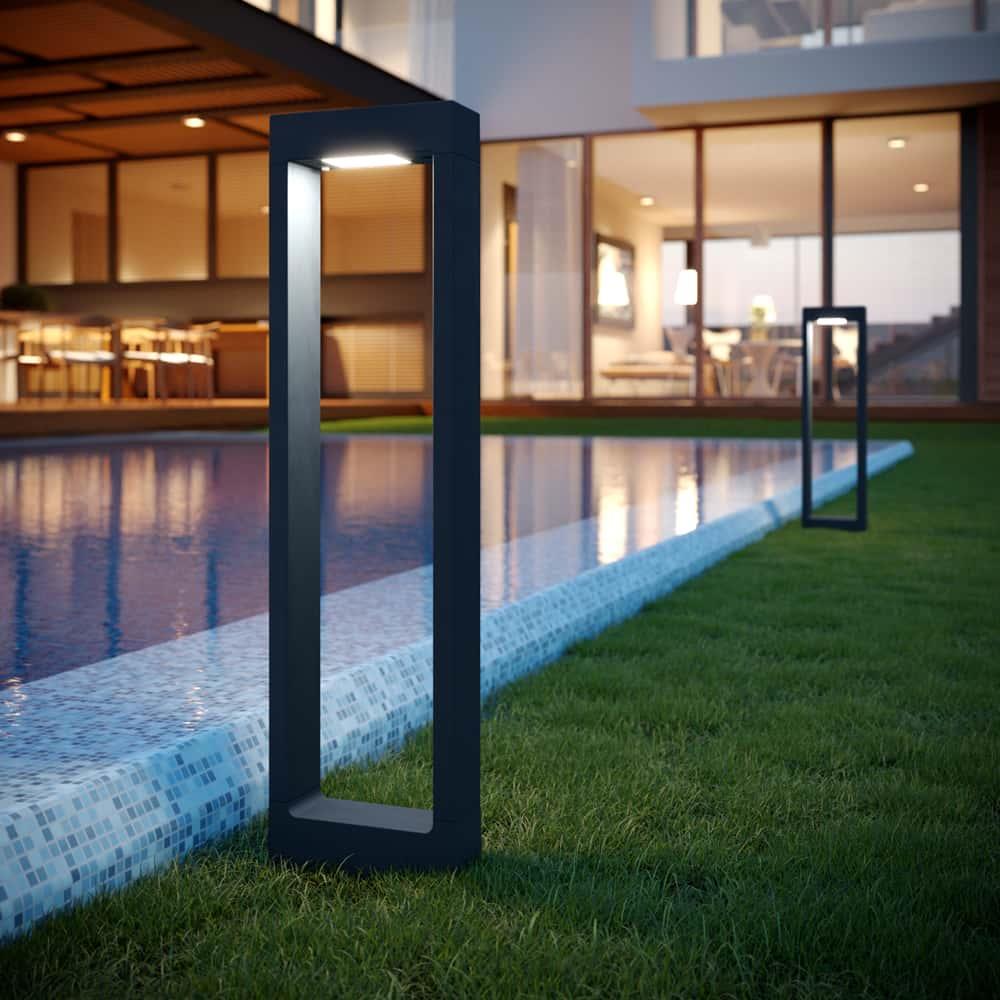 Kingston Solar Bollard Light Outdoor Garden Lights Polhill Garden