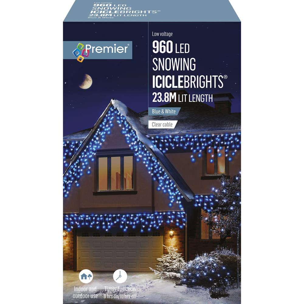 960 Led Snowing Icicles Timer