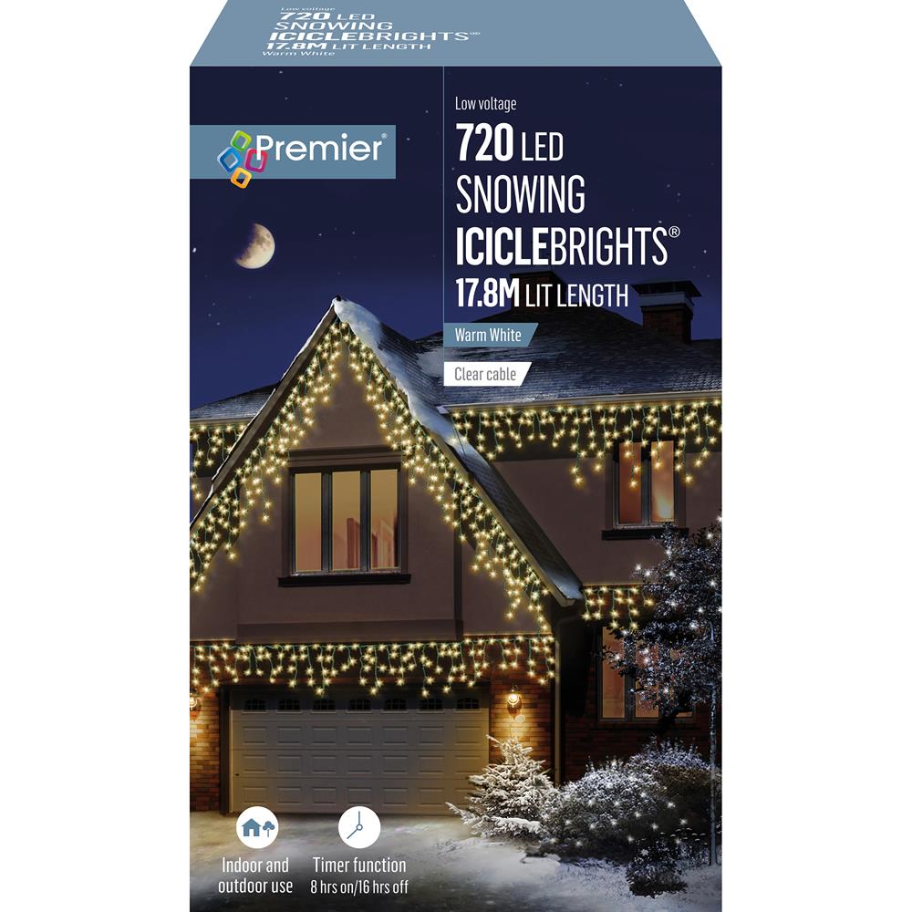 720 Led Snowing Icicles Timer