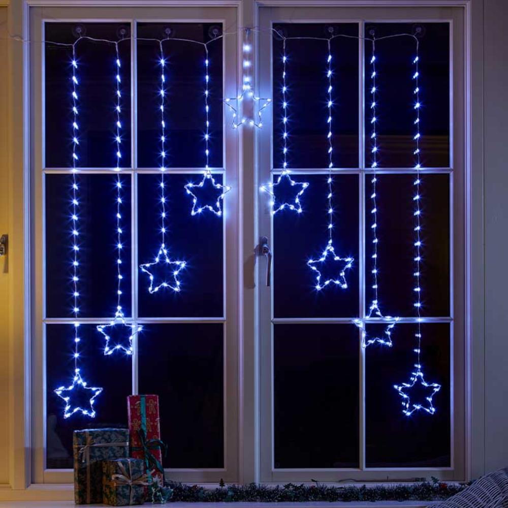 Star Curtain Lights- Cool White