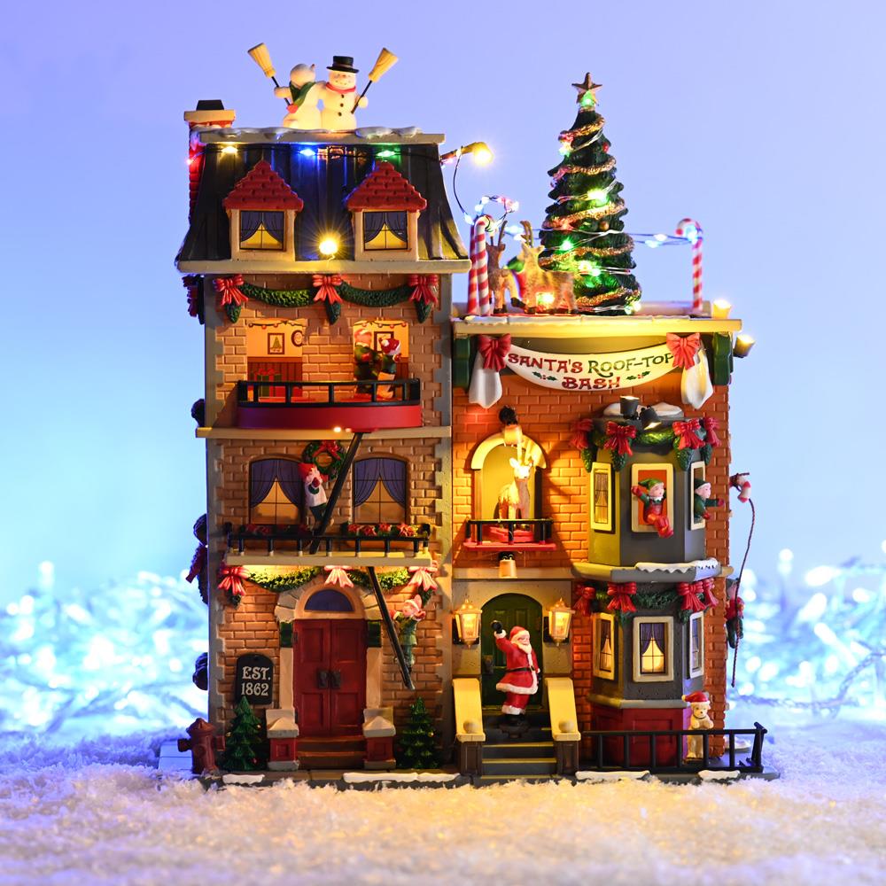 Lemax Christmas Village: Santa's Rooftop Bash