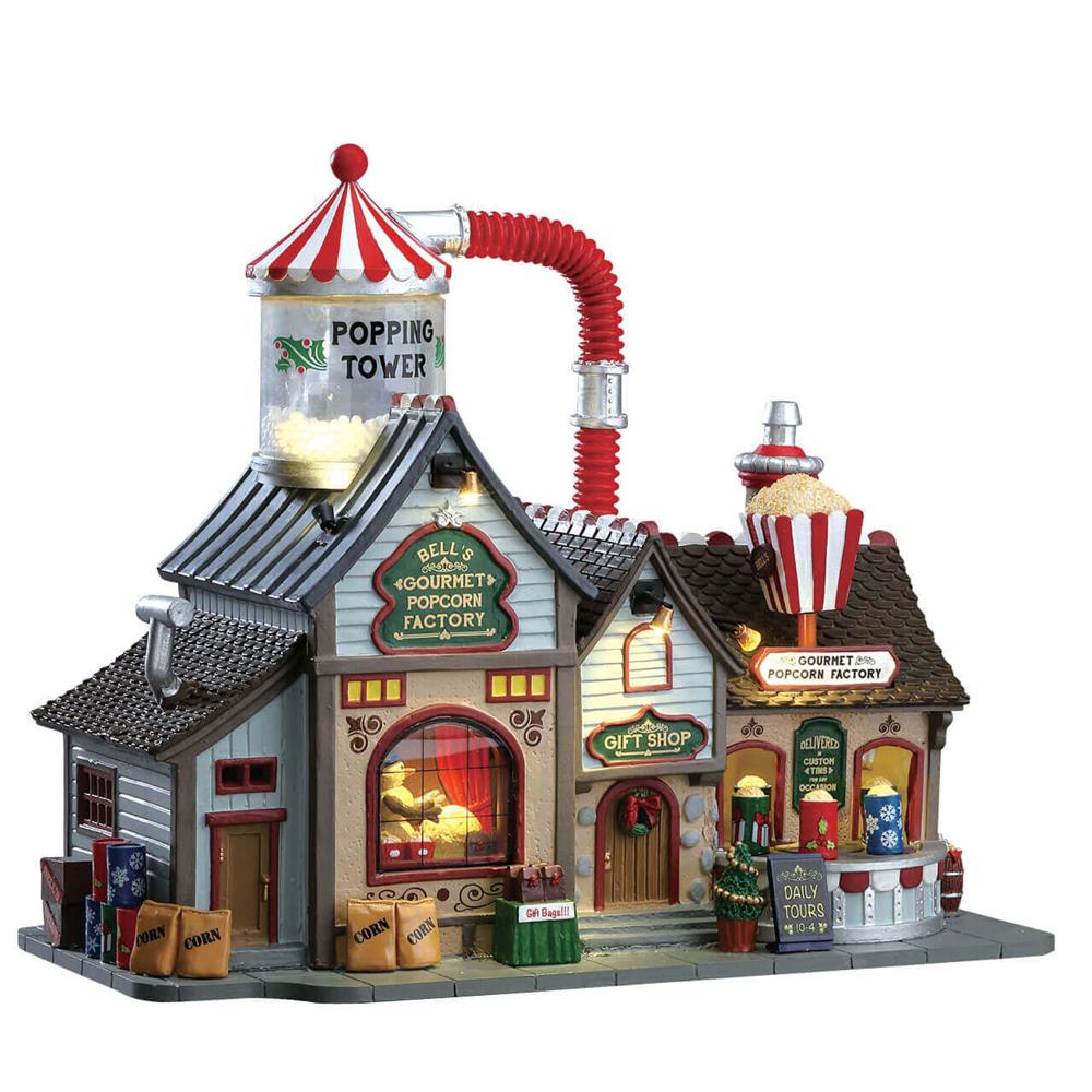 Christmas Lemax Village: Bell's Gourmet Popcorn Factory