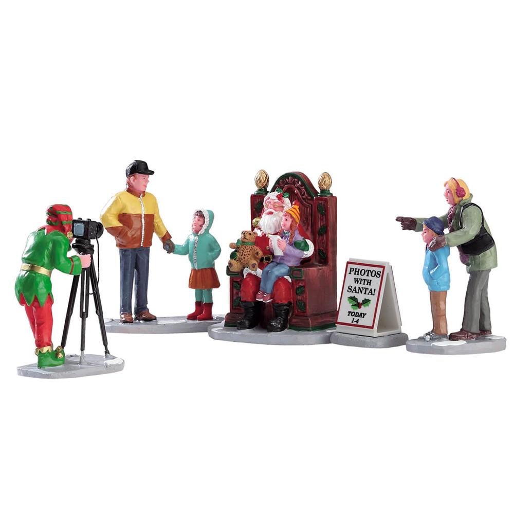 Christmas Village People: Photos With Santa, Set Of 5