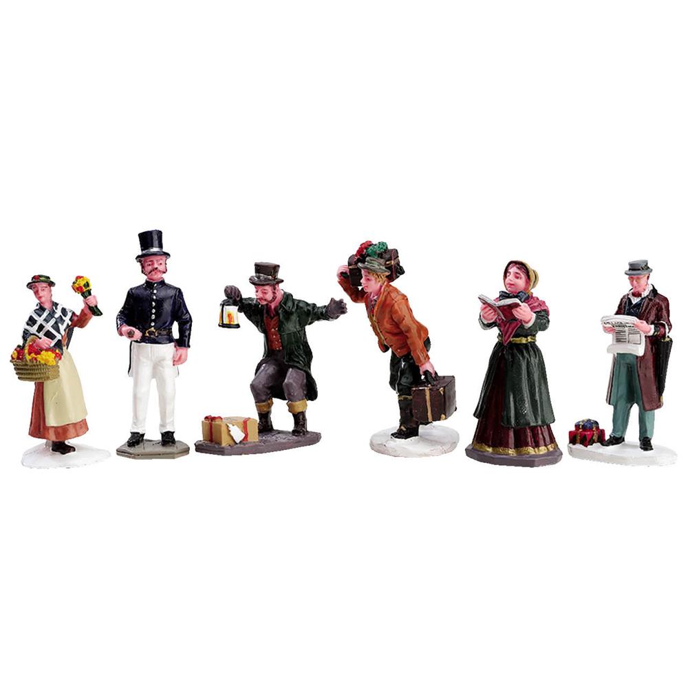 Christmas Village People: Townsfolk Figurines, Set Of 6