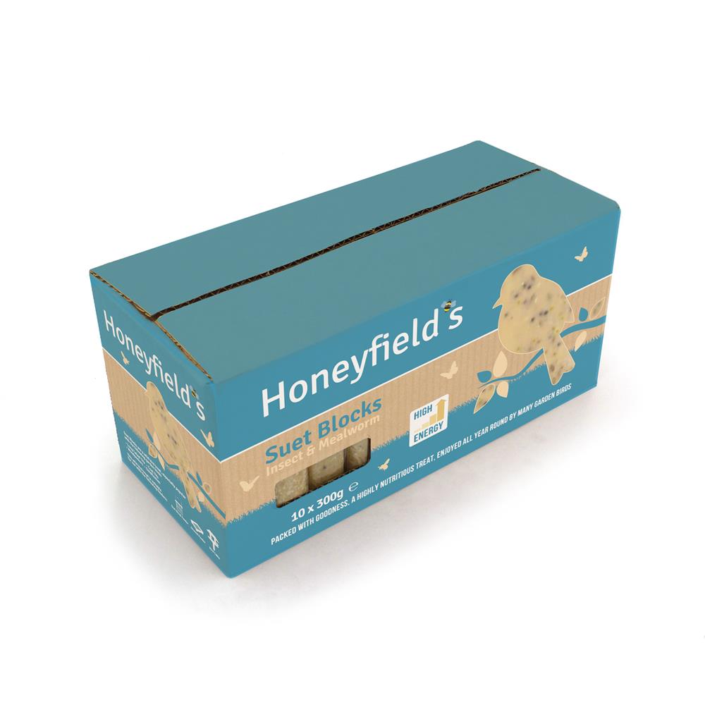Honeyfield Suet Block With Mealworm& Insect 10 Pack