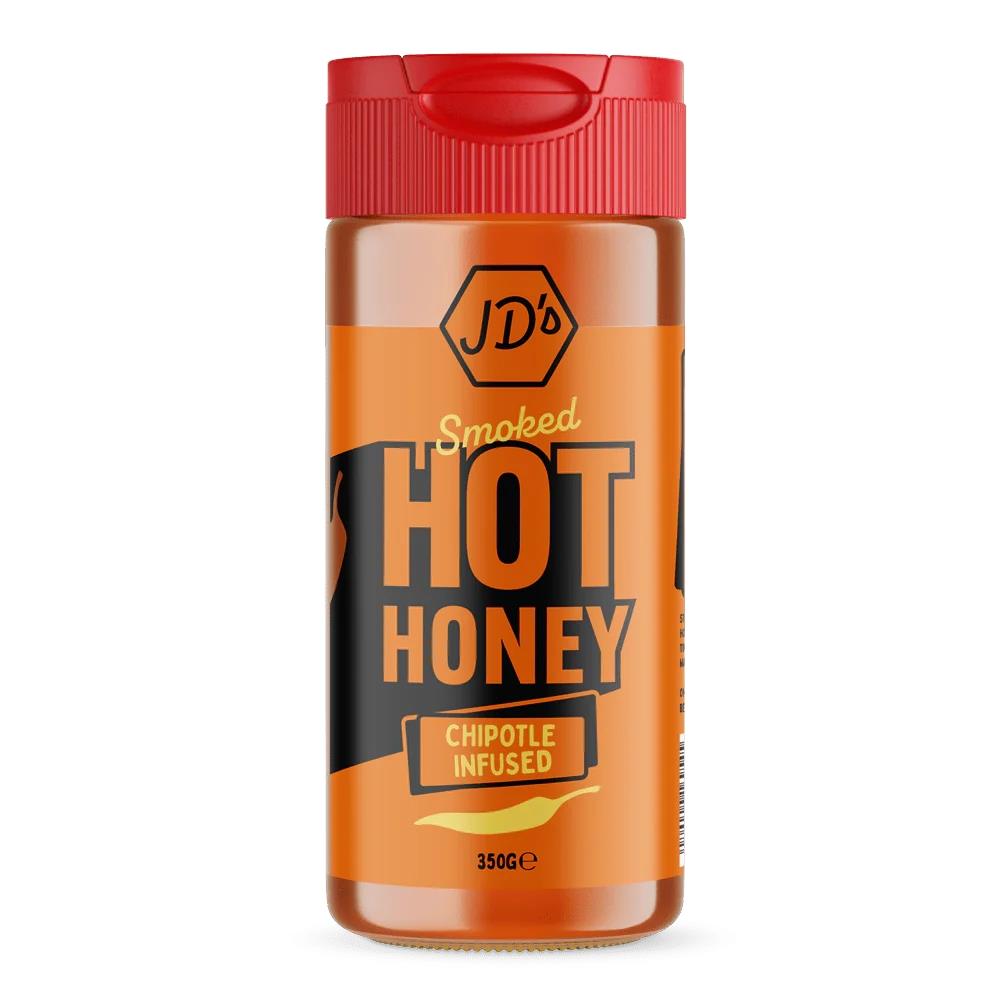 JD’s Hot Honey Smoked 350g – Sweet, Smoky & Spicy Chilli-Infused Honey