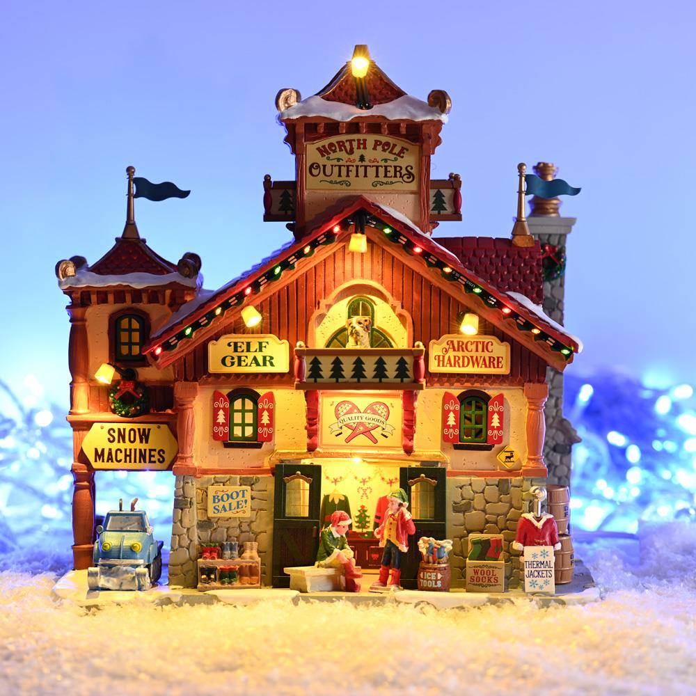 Model Christmas Villages: North Pole Outfitters, B/O (4.5V)