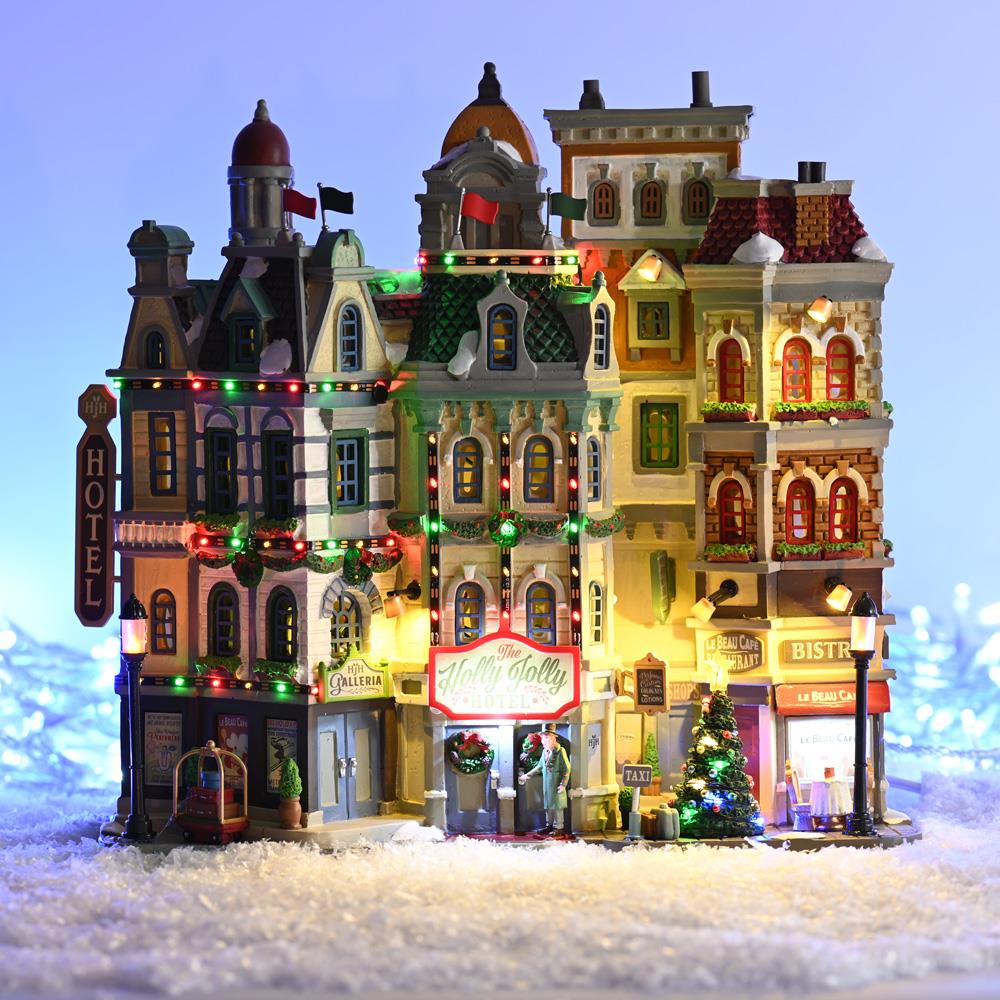 Model Christmas Villages: The Holly Jolly Hotel, B/O (4.5V)