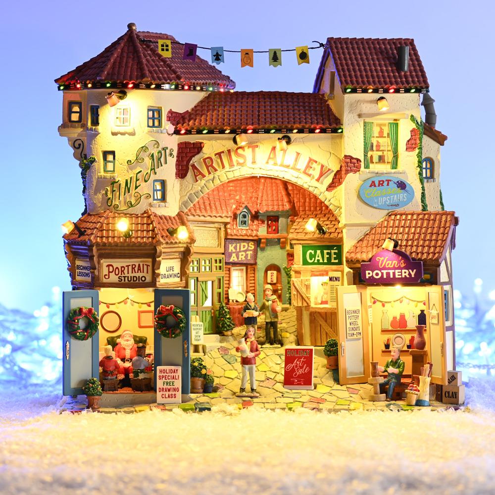 Model Christmas Villages: Artist Alley, B/O (4.5V)