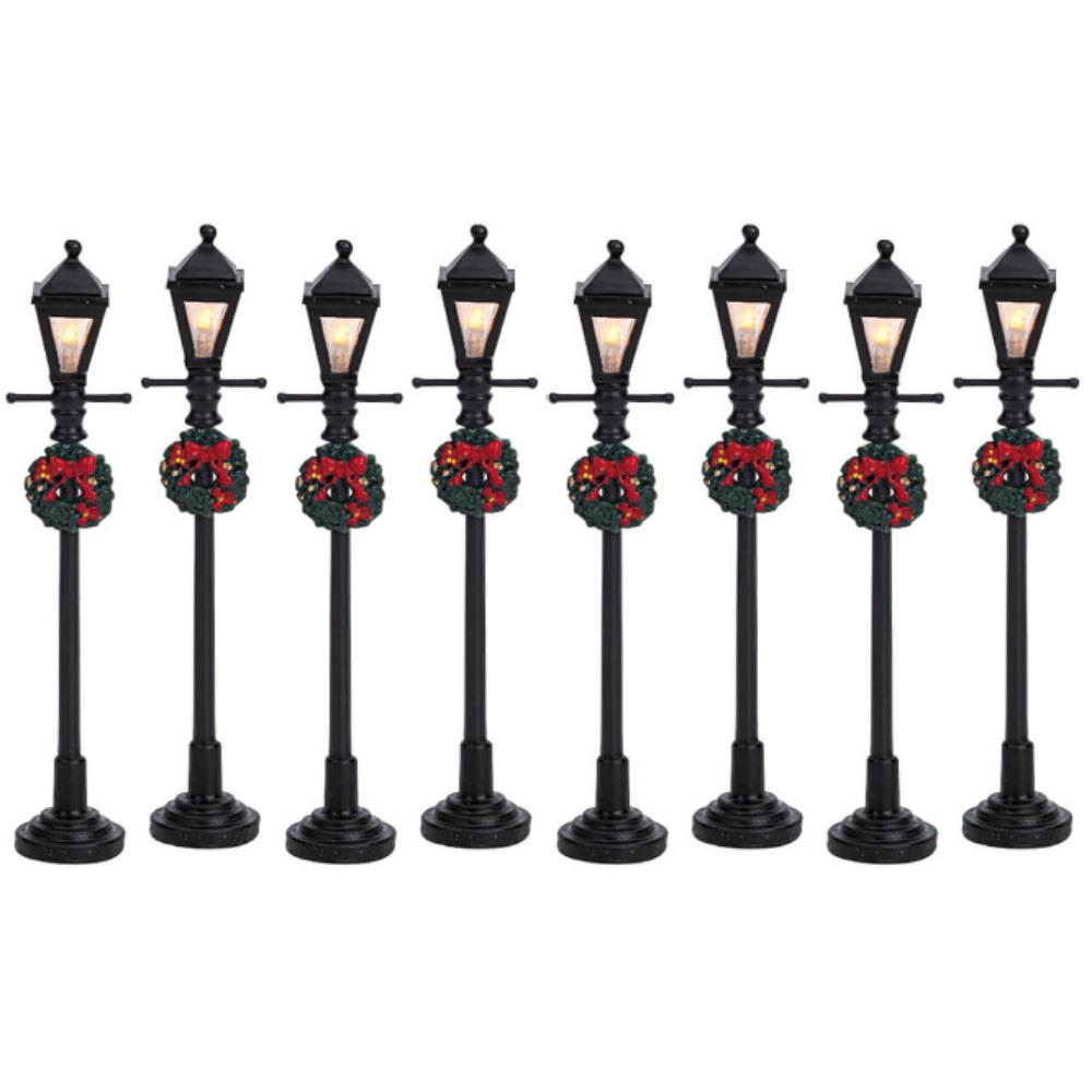 Lemax Christmas Village: Gas Lantern Street Lamp, Set Of 8