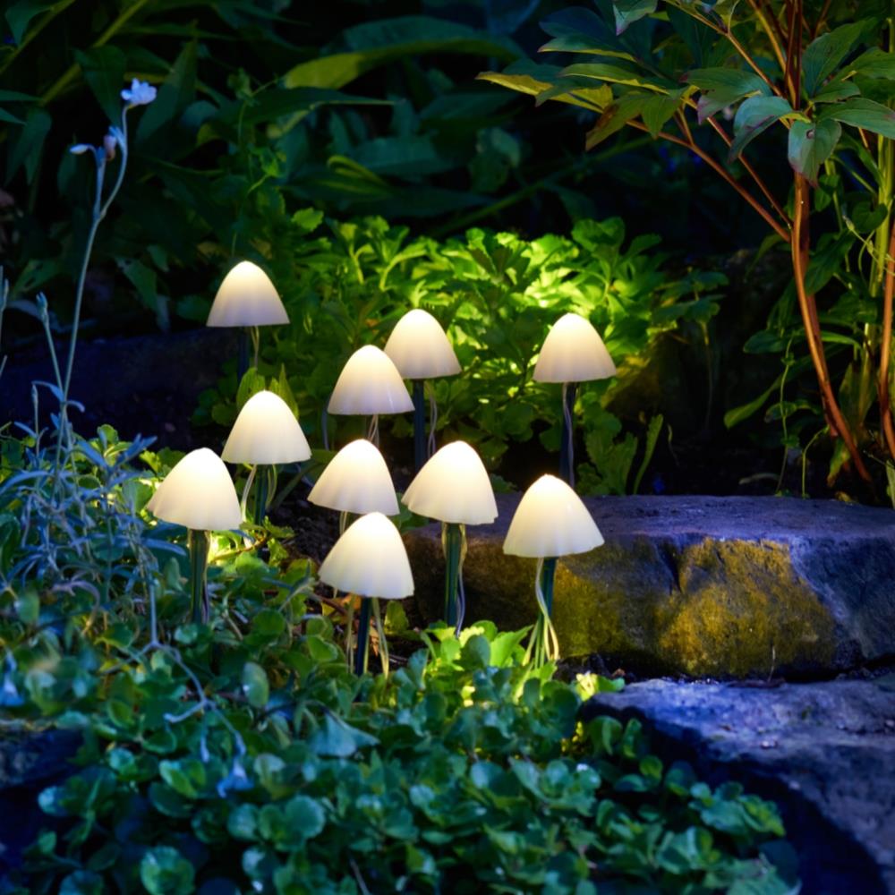 LumiShrooms Solar Stake Lights – Set of 10