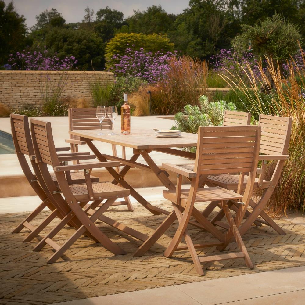 Sussex 6 Seat Folding Dining Set